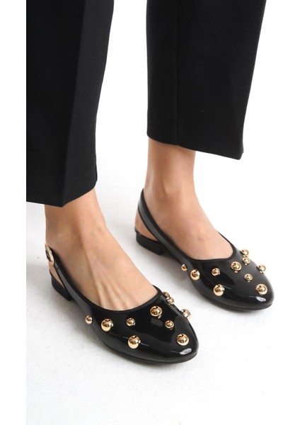 Inferno Siyah Rugan Extra Yumuşak Troklu Kadın Babet