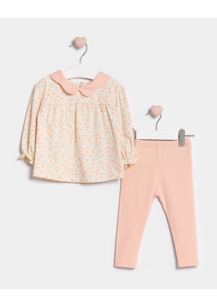 Kız Bebek Bebe Yakalı Taytlı Ikili Takım