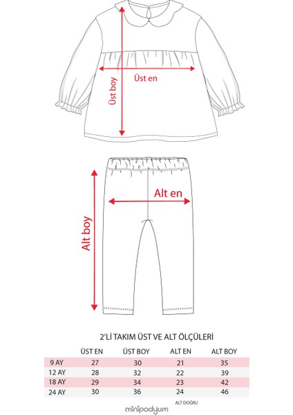 Kız Bebek Bebe Yakalı Taytlı Ikili Takım fiyatları