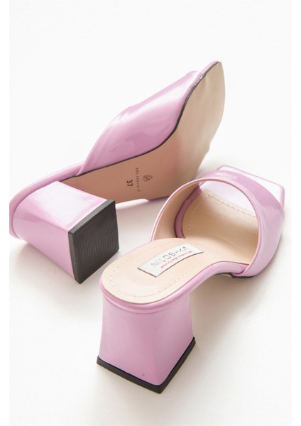 Dublın Kadın Terlik Lila Rugan Suni Deri Yaz Sezonu İçin Konforlu Tasarım