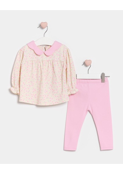 Kız Bebek Bebe Yakalı Taytlı Ikili Takım