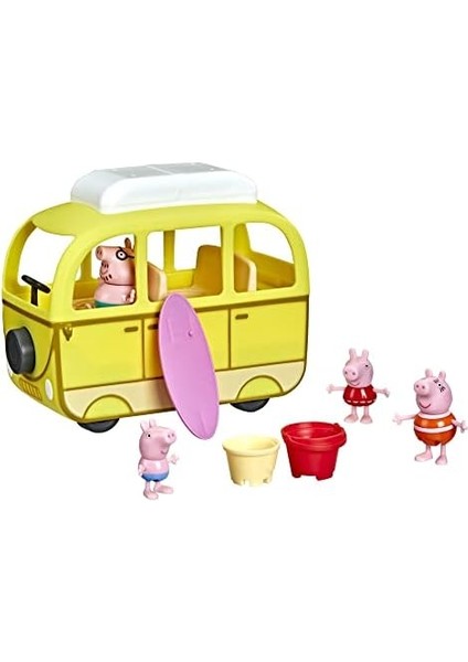 Pig Peppa's Adventures Peppa's Beach Mobile, Tekerlekli Araç, Okul Öncesi Oyuncak: 10 Adet, 3 Yaş ve Üzeri