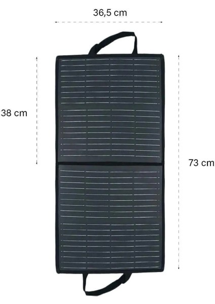 50W Taşınabilir Katlanabilir Güneş Paneli + Powerbank fiyatları