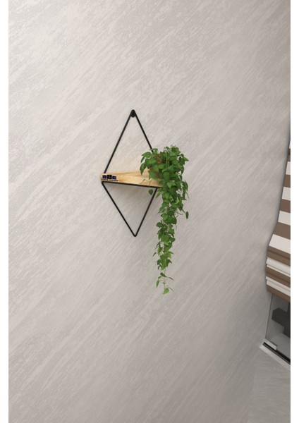 Tekli Lüks Dekoratif Duvar Rafı Doğal Masif Ahşap Balkon Rafı Tanzim Çiçeklik Saksılık