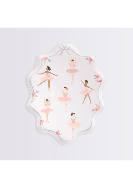 Meri Ballerina Plates Balerin Tabaklar 8'li