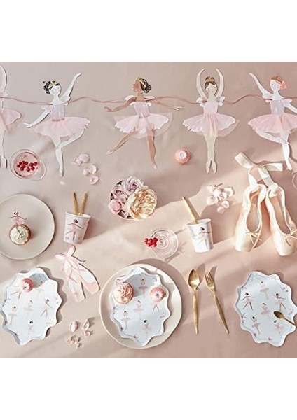 Meri Ballerina Plates Balerin Tabaklar 8'li
