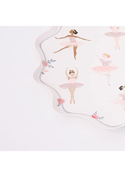 Meri Ballerina Plates Balerin Tabaklar 8'li