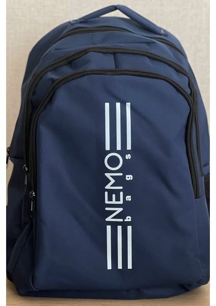 Nemo Bags Lacivert Sırt Çantası Büyük Boy Okul Spor Çantası, 16,9 Inç, 45X30X15CM 24 Lt