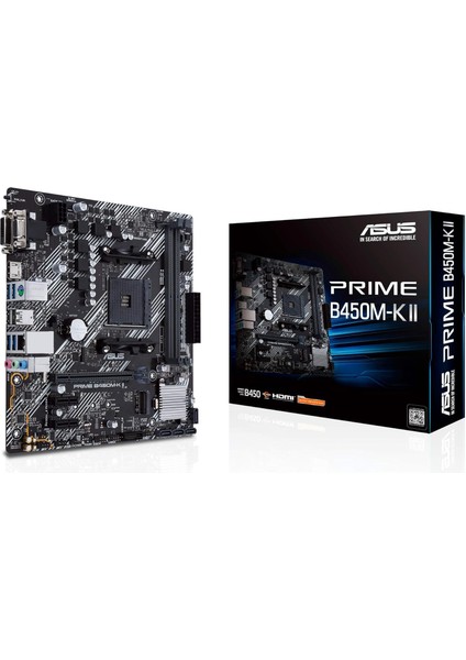 Prime B450M-K Iı Amd B450 Am4 Ddr4 4400 Hdmı Dvı VGA M2 Usb3.2 Matx Bios Flashback Anakart