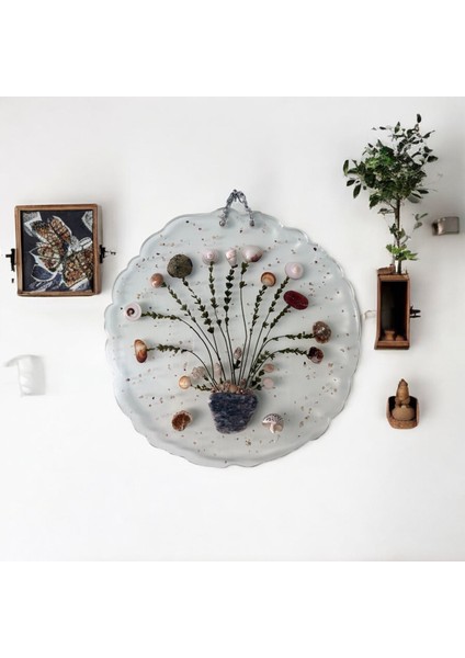 Epoksi Reçine Tablo - Deniz Taşları - Çapı: 30 cm