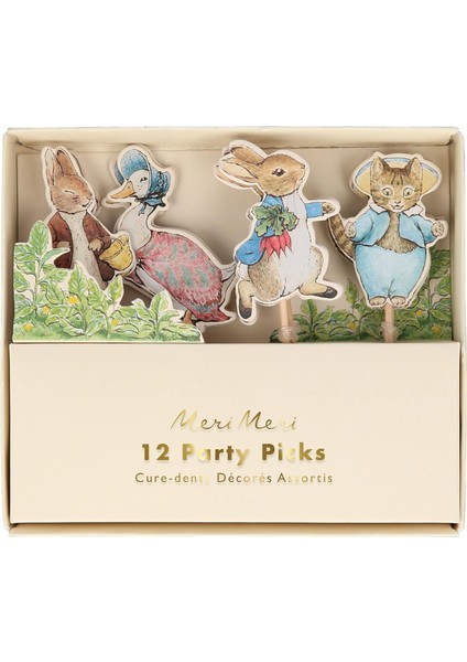 Meri Peter Rabbit & Friends Parti Çubukları (12'li)