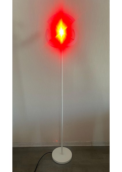 Rgb Modern LED Lambader Dim Edilebilir Oturma Odası Çalışma Odası Siyah Renk