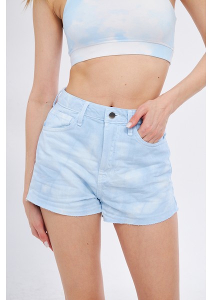 Batik Desen Denim Şort