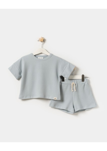 Oversize Düşük Kol Şortlu Unisex Ikili Takım