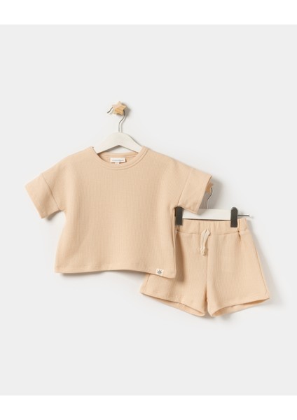 Oversize Düşük Kol Şortlu Unisex Ikili Takım
