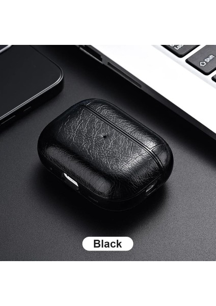 Siyah Deri Airpods Pro 2 Kılıfı