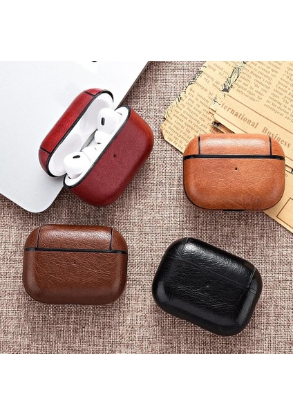 Siyah Deri Airpods Pro 2 Kılıfı