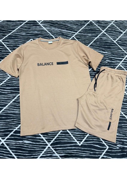 Düz Renk Tshirt & Şort Yan Cepli Kordon Ayarlamalı Ter Tutmayan Mevsimlik Takım