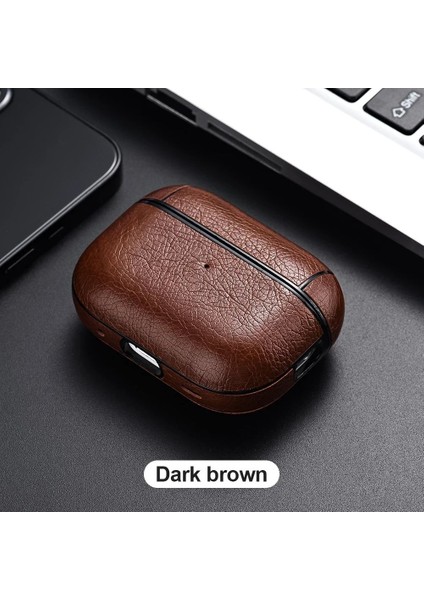 Koyu Kahve Deri Airpods Pro 2 Kılıfı