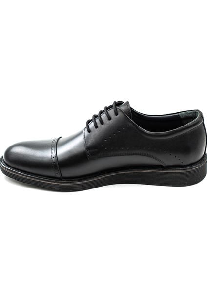 Milanex Hakiki Deri Siyah Erkek Klasik Ayakkabı fırsatları