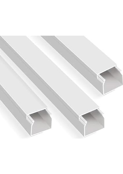 4 Metre (12X12 mm) Kendinden Yapışkanlı Kablo Kanalı | 4m (10 Adet x 40 cm) Kablo Gizleyici