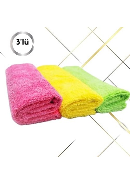 Nano Ölçekli Temizlik Bezi 3 Lü Paket Mikrofiber Genel Temizlik Bezi, Yüksek Emici Tüy Bırakmayan Easyclean Bez, Mucize Temizlik Bezi Cam, Araba, Pencere, Aynalar, Bulaşıklara, Yeniden Kullanılabilir