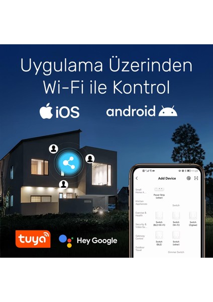 FGTCM009 Dokunmatik Wifi Tuya Destekli 6'lı (2x3) Akıllı Elektrik Anahtarı-Beyaz fiyatları