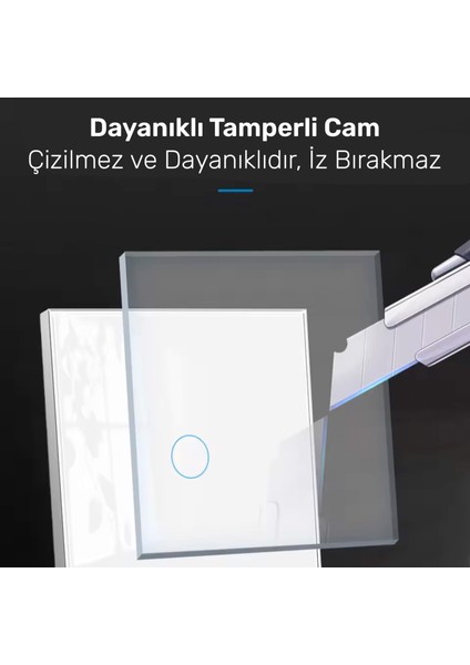 FGTCM009 Dokunmatik Wifi Tuya Destekli 6'lı (2x3) Akıllı Elektrik Anahtarı-Beyaz modelleri