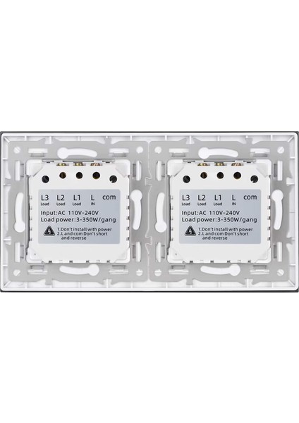 FGTCM009 Dokunmatik Wifi Tuya Destekli 6'lı (2x3) Akıllı Elektrik Anahtarı-Beyaz fırsatları