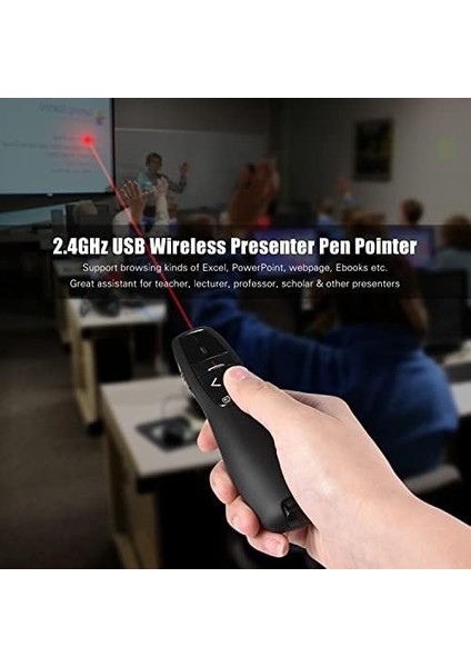 Kablosuz Lazer Sunum Kumandası USB Alıcılı 2,4 Ghz Powerpoint Sunumu Ppt Flip Pen Pointer Clicker Presenter Dahili Alıcı Kırmızı Işık Uzaktan Kumanda modelleri