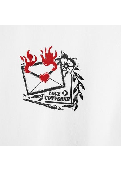 Love Letter Kadın Siyah Yuvarlak Yaka Tişört modelleri