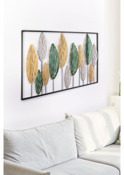 Leafes Metal Duvar Tablosu, Metal Çiçekli Duvar Dekorasyonu, Otel Ev Ofis Duvar Süsü fiyatları