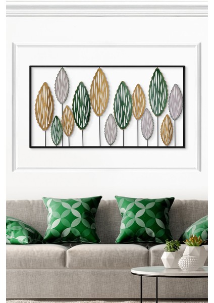 Leafes Metal Duvar Tablosu, Metal Çiçekli Duvar Dekorasyonu, Otel Ev Ofis Duvar Süsü fırsatları