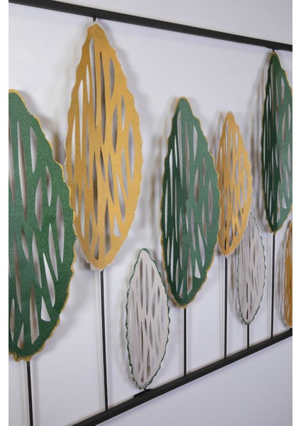 Leafes Metal Duvar Tablosu, Metal Çiçekli Duvar Dekorasyonu, Otel Ev Ofis Duvar Süsü indirimleri