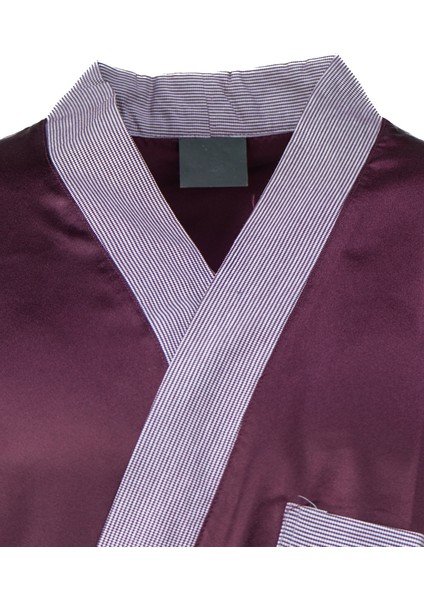 Erkek Şık Klasik Model Röpteşambır Premium Poplin Kumaş Lecco Model Cepli Rob Beli Kuşaklı