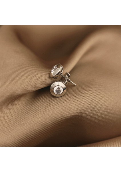 Pimli Yuvarlak Küpe (925 Gümüş)