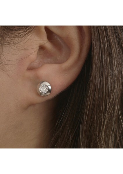 Pimli Yuvarlak Küpe (925 Gümüş) fiyatları