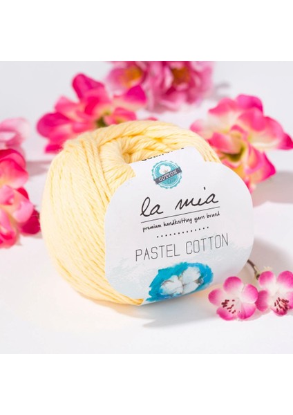 Pastel Cotton Sarı El Örgü İpi - L060 - 33615