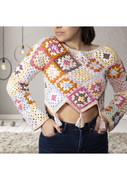 Pastel Cotton Sarı El Örgü İpi - L060 - 33615