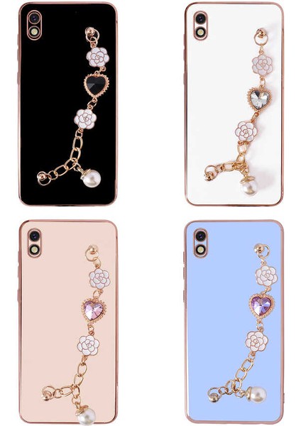 Xiaomi Redmi 9A Kılıf El Tutamaçlı Kamera Korumalı Zore Taka Silikon KAPAK-PEMBE-8680436634714-OTNV8