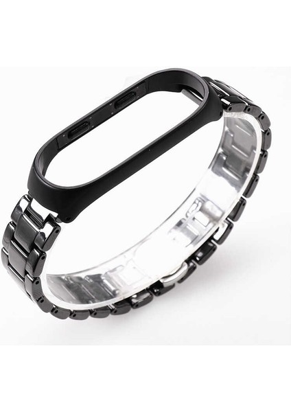 Xiaomi Mi Band 3 Uyumlu Krd-21 Metal Kordon - SIYAH-8682314022699-OTNV39058