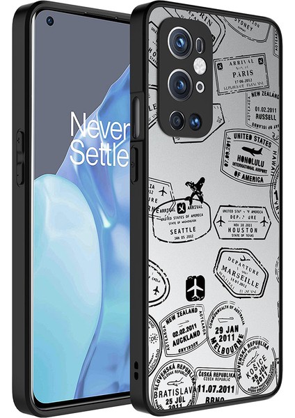 One Plus 9 Pro Kılıf Aynalı Desenli Kamera Korumalı Parlak Zore Mirror KAPAK-SEYAHAT-8680436685501-O