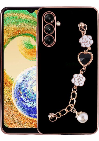 Galaxy A04S Kılıf El Tutamaçlı Kamera Korumalı Zore Taka Silikon KAPAK-SIYAH-8680436667378-OTNV84943