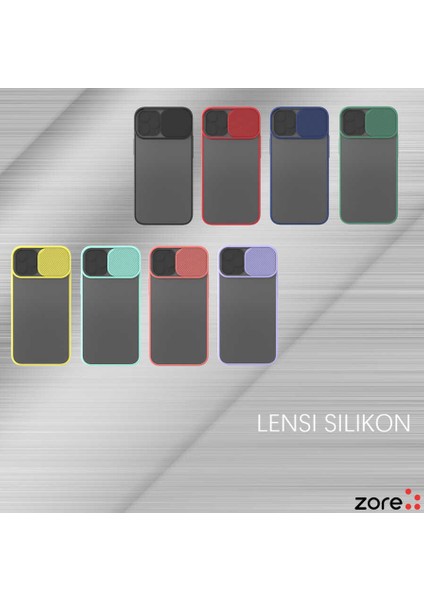Apple iPhone 12 Mini Kılıf Zore Lensi Kapak-Koyu YEŞIL-8682314054966-OTNV46217