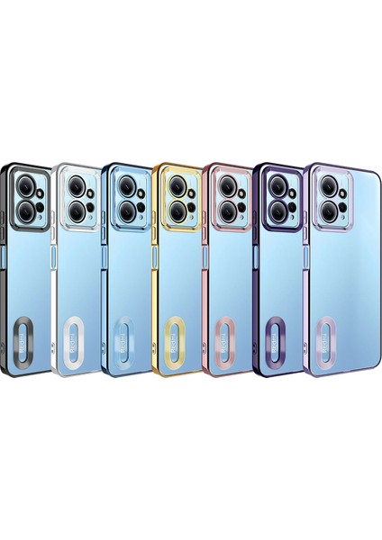 Xiaomi Redmi Note 12 4g Kılıf Kamera Korumalı Logo Gösteren Zore Omega KAPAK-GOLD-8680436691915-OTNV