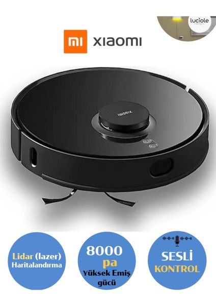 Robot Süpürge Süper Mod 8000PA Yüksek Güç Wi-Fi Akıllı Kontrol Halı Tanıma Paspas Lambader Hediye fiyatları