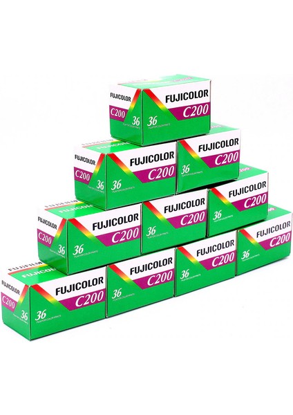 Fujicolor C200 36'lık Renkli Negatif Film - 10LU Avantajlı Paket