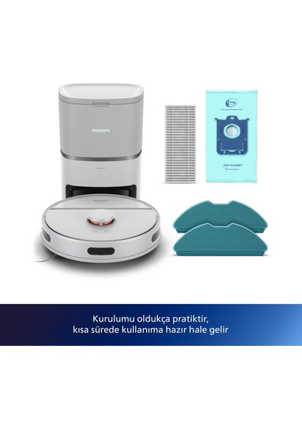 Vp Yeni Seri 3000 Serisi Islak Kuru Moplu Istasyonlu Robot SÜPÜRGE,4000 Pasert Zemin ve Halıya Uygun
