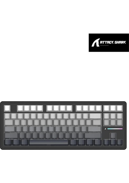 Attack Shark M87 Prov2 White Switch Mekanik Rgb Triplemode E-Sports Profesyonel Gaming Oyuncu Klavye