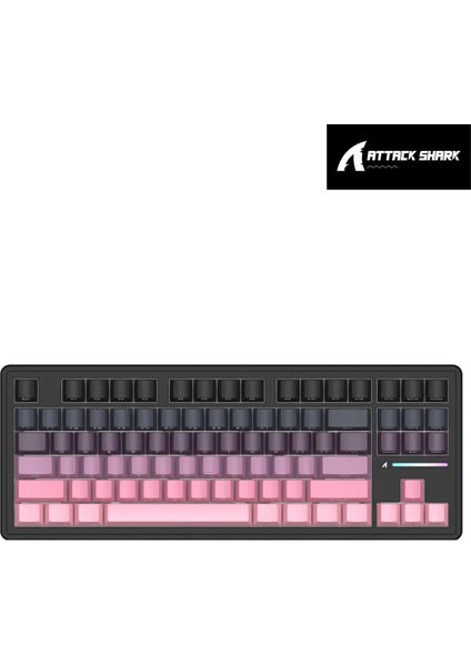 Attack Shark M87 Prov2 White Switch Mekanik Rgb Triplemode E-Sports Profesyonel Gaming Oyuncu Klavye